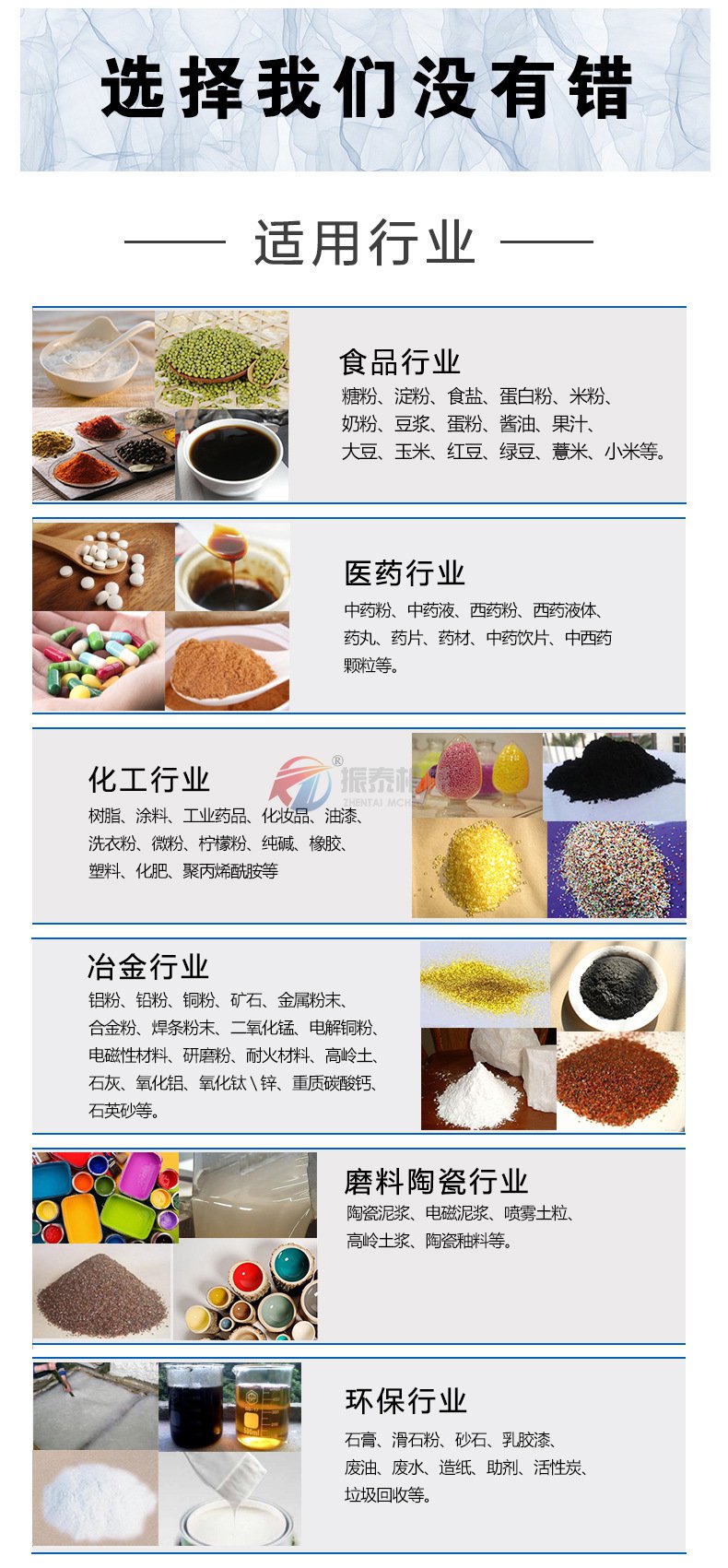 研磨材料震動篩應(yīng)用行業(yè)